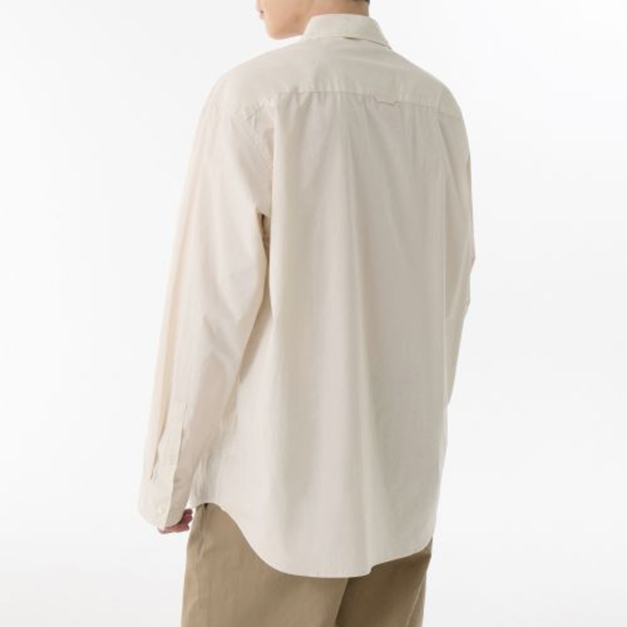 Relaxed Soft Poplin Shirt [Cream]