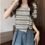 Square Short Sleeve Blouse