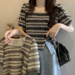 Square Short Sleeve Blouse