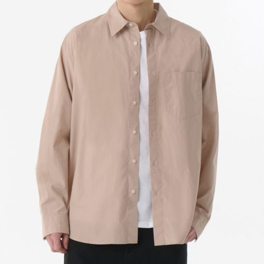 Relaxed Soft Poplin Shirt [Desert Pink]