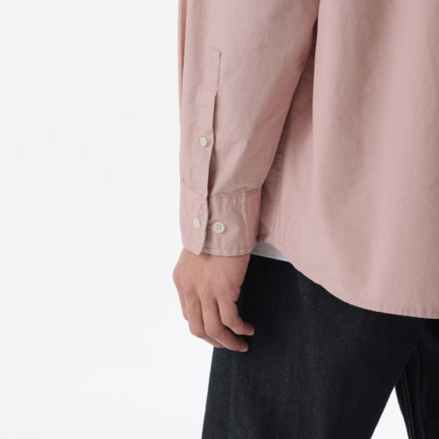 Oversized Washed Poplin Shirt [Desert Pink]