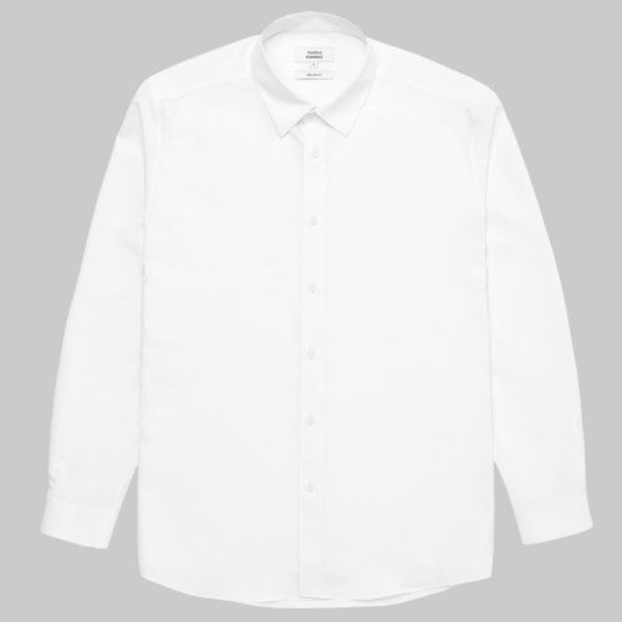 Relaxed Fit Silky Shirt [White]