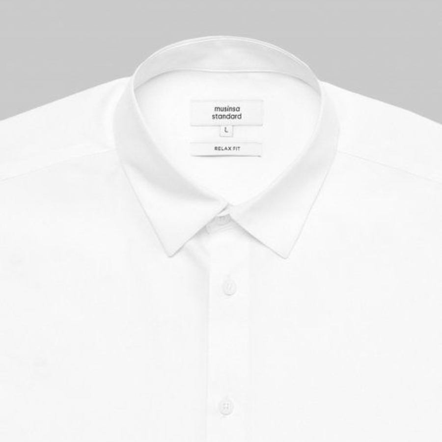 Relaxed Fit Silky Shirt [White]