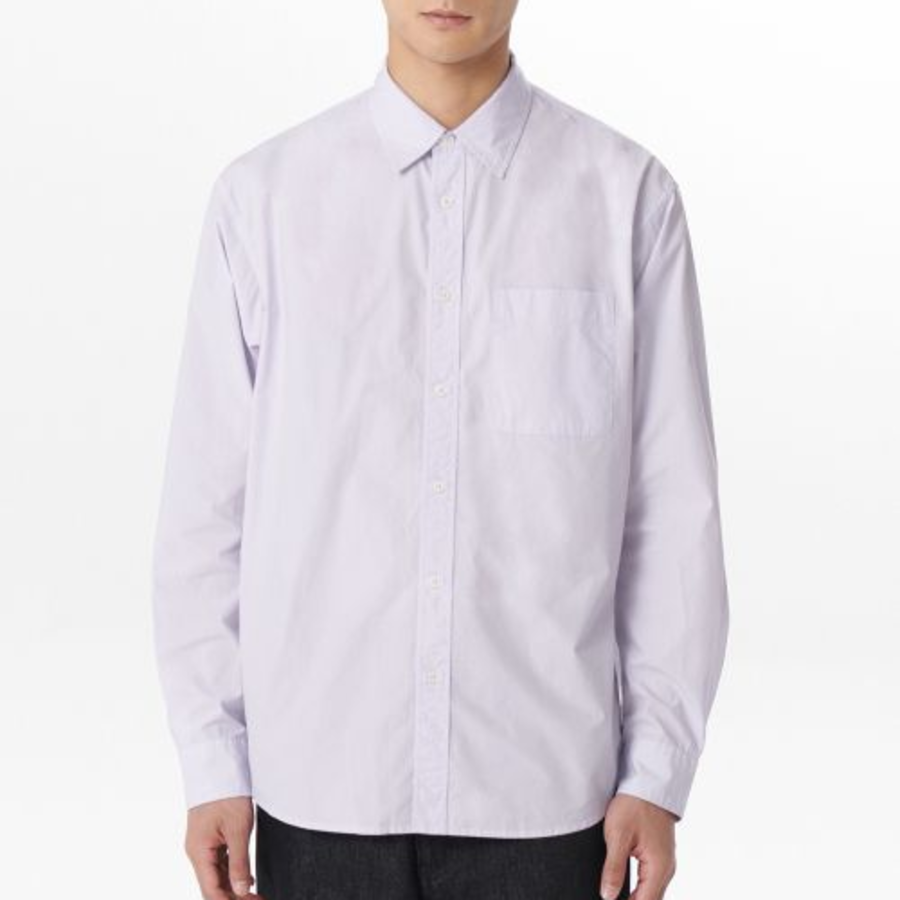 Relaxed Washed Poplin Shirt [Lavender]