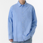 Relaxed Soft Poplin Shirt [Socks Blue]