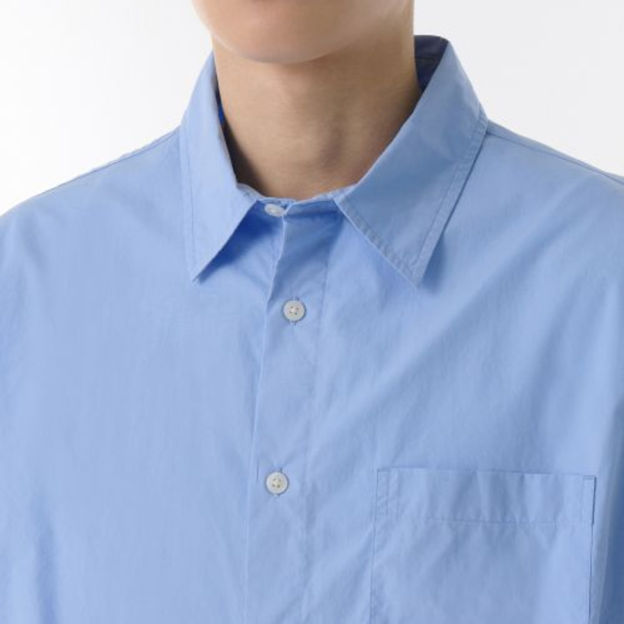 Relaxed Soft Poplin Shirt [Socks Blue]