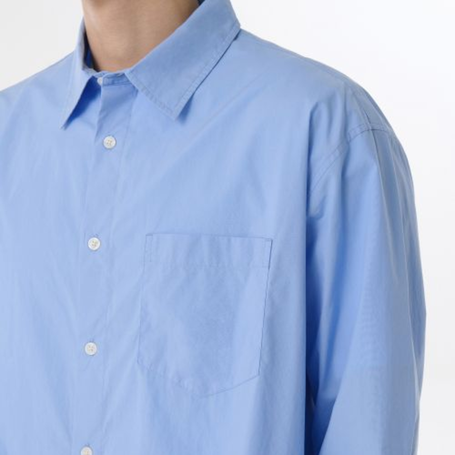 Relaxed Soft Poplin Shirt [Socks Blue]