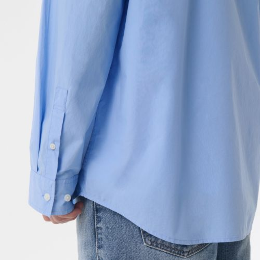 Relaxed Soft Poplin Shirt [Socks Blue]