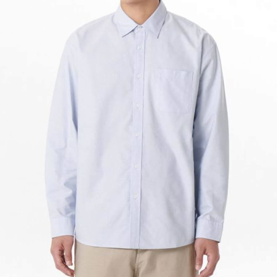 Relaxed Fit Oxford Shirt [Sky Blue]