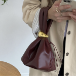 Feminine Shirr Mini Leather Handbag — элегантный акцент для вашего образа