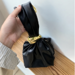 Feminine Shirr Mini Leather Handbag — элегантный акцент для вашего образа