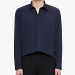 Relaxed Fit Silky Shirt [Dark Navy]