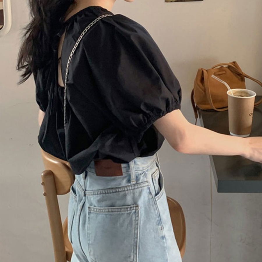 Peri Em Puff Sleeve Balloon Blouse