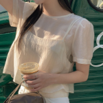 Cherry Blossom Layered Bustier Blouse Set