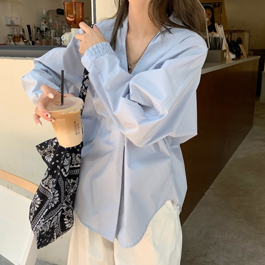 Romena – рубашка V-Neck Loose-Fit Shirt