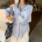 Romena – рубашка V-Neck Loose-Fit Shirt