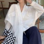 Romena – рубашка V-Neck Loose-Fit Shirt