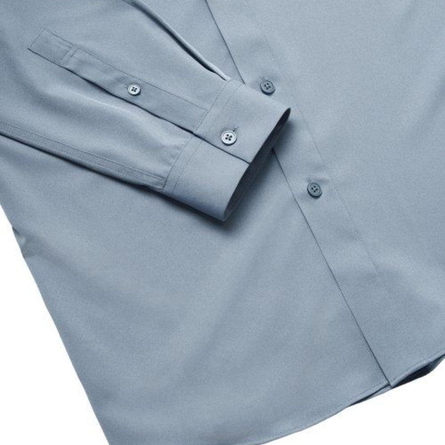 Relaxed Fit Silky Shirt [Greyish Blue]
