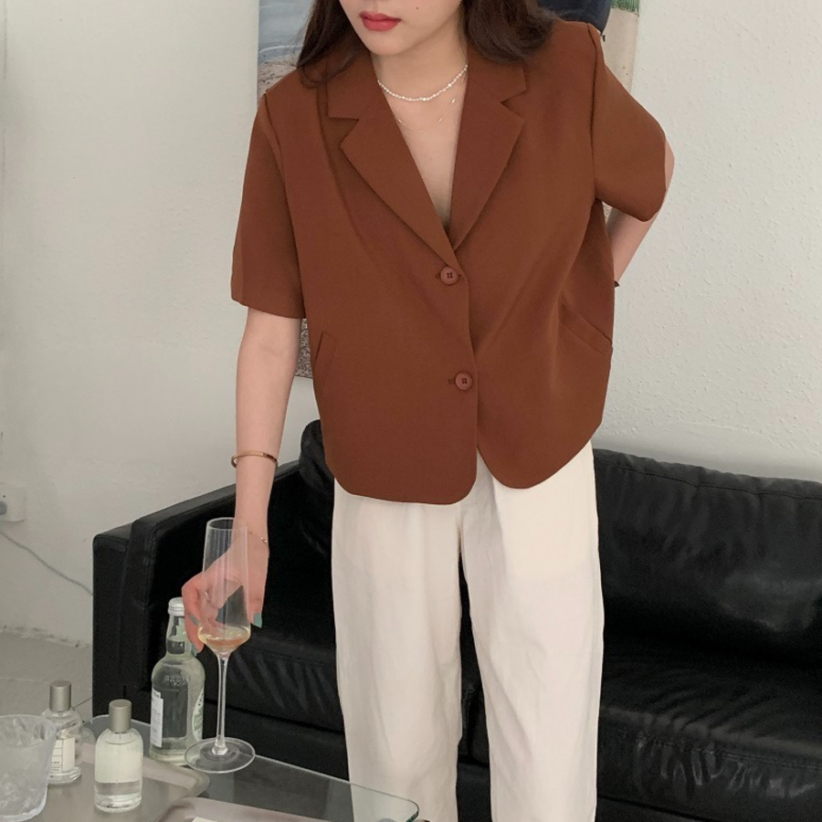 Mood – блузка Collar Button Crop Shirt Blouse