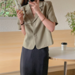 Mood – блузка Collar Button Crop Shirt Blouse