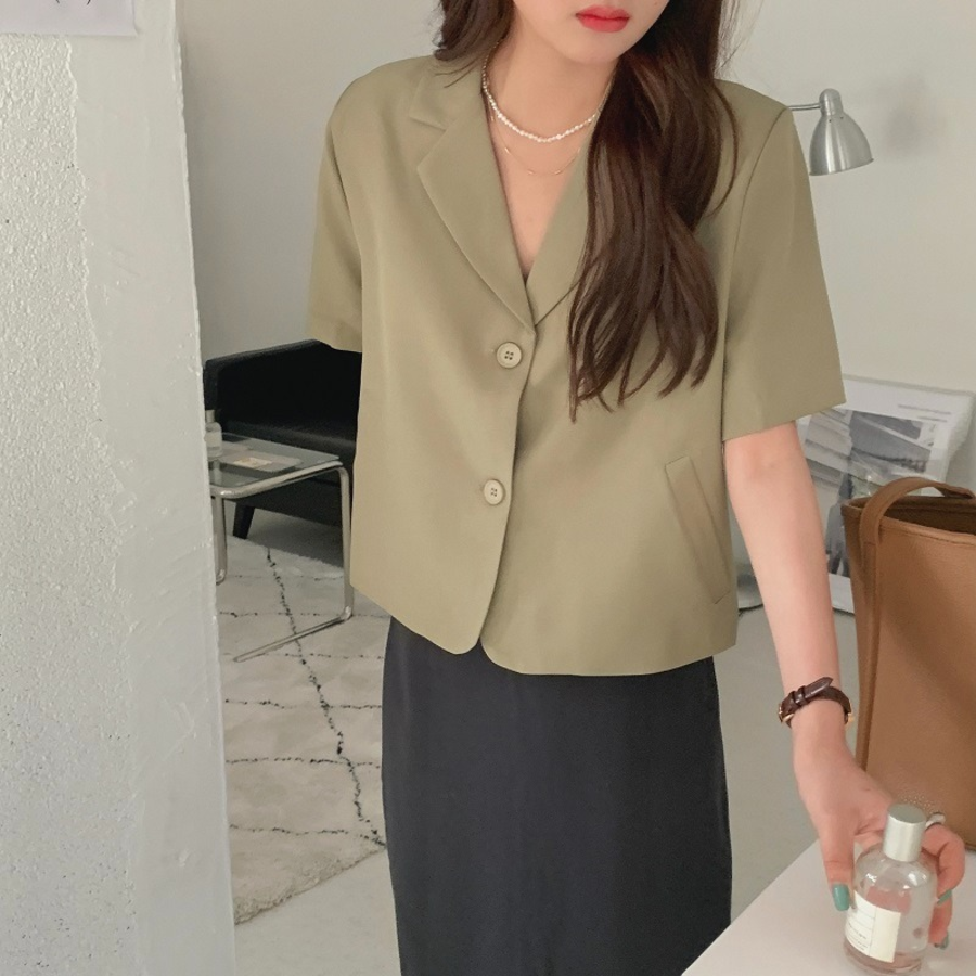 Mood – блузка Collar Button Crop Shirt Blouse