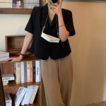 Mood – блузка Collar Button Crop Shirt Blouse