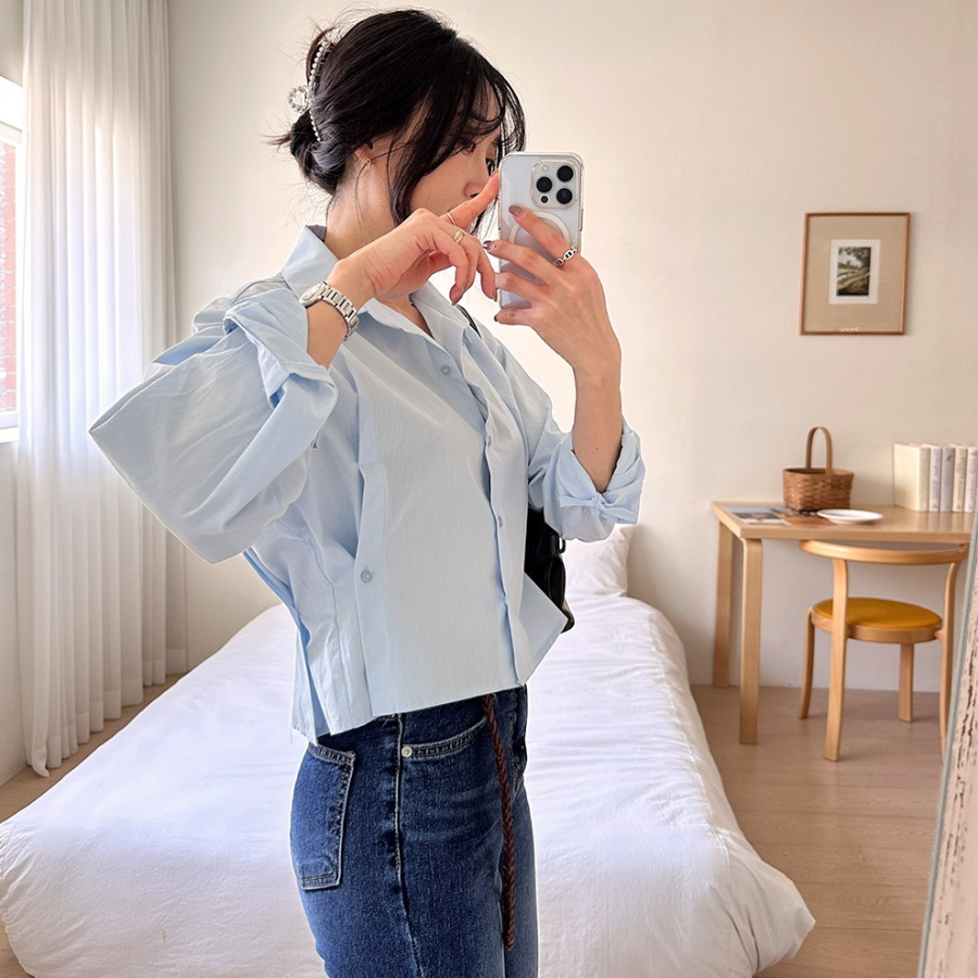 Lucerne – рубашка Side-Button Pintuck Crop Shirt