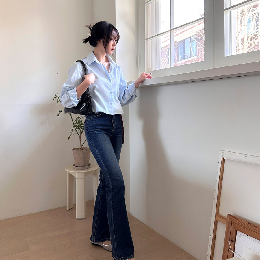 Lucerne – рубашка Side-Button Pintuck Crop Shirt