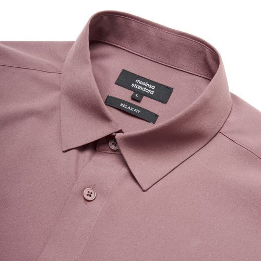 Relaxed Fit Silky Shirt [Pink]