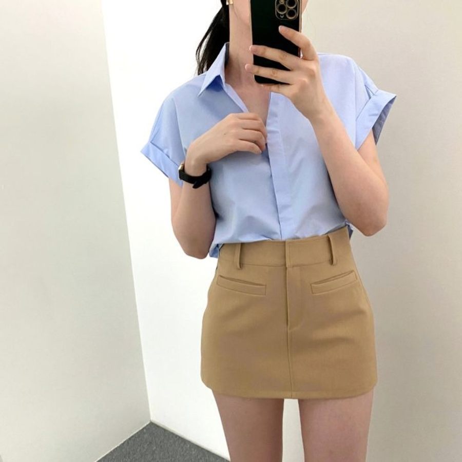 Roll-Up – рубашка V-Neck Short-Sleeve Shirt