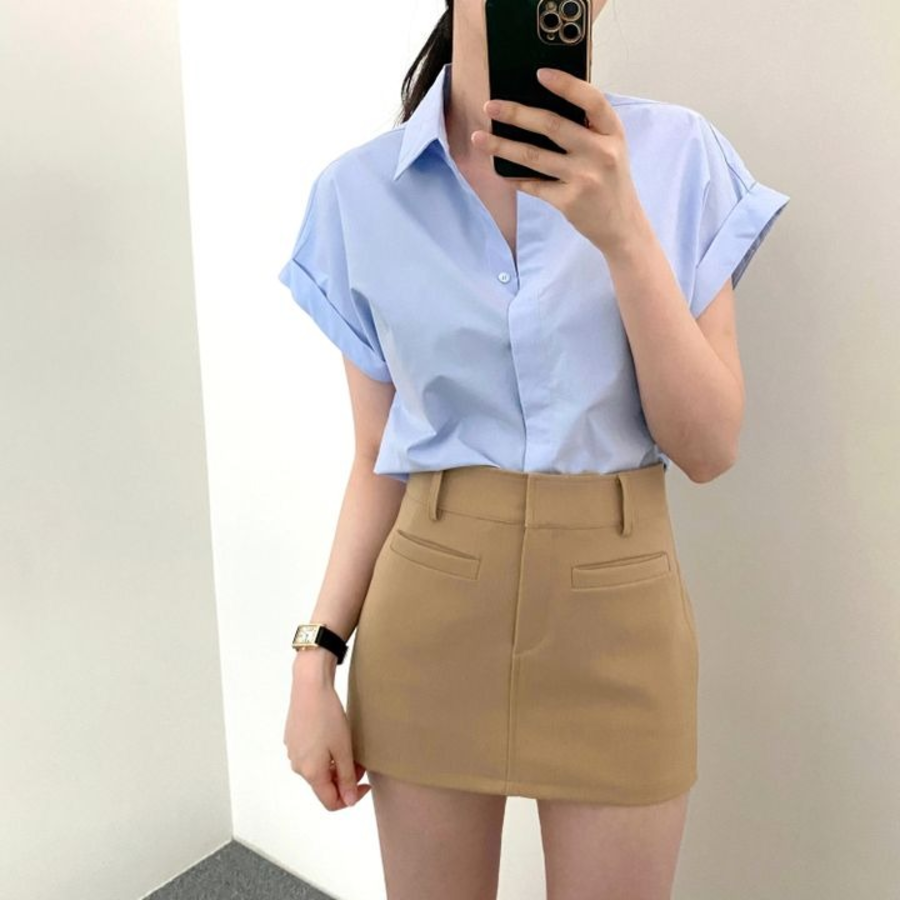 Roll-Up – рубашка V-Neck Short-Sleeve Shirt