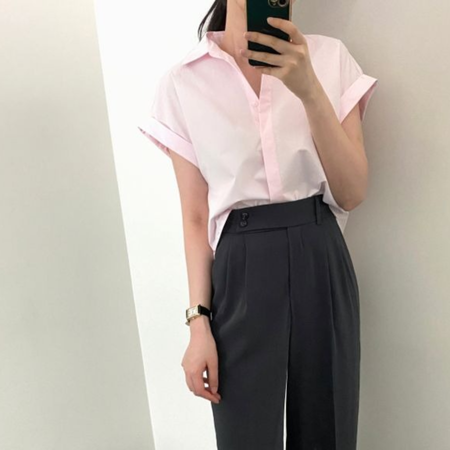 Roll-Up – рубашка V-Neck Short-Sleeve Shirt