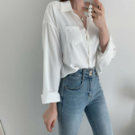 French – рубашка Cotton Crop Shirt