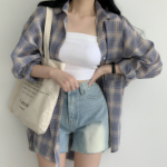 Defo Oversized Long Check Shirt