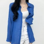 Summer Gauze See-Through Thin Shirt