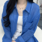 Summer Gauze See-Through Thin Shirt