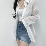 Summer Gauze See-Through Thin Shirt