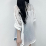 Summer Gauze See-Through Thin Shirt