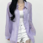 Summer Gauze See-Through Thin Shirt