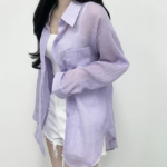 Summer Gauze See-Through Thin Shirt