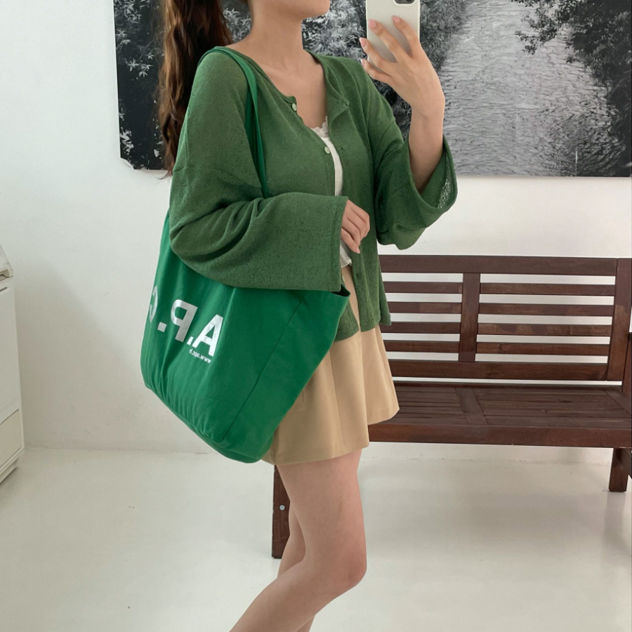 Round-Neck Slub Cardigan