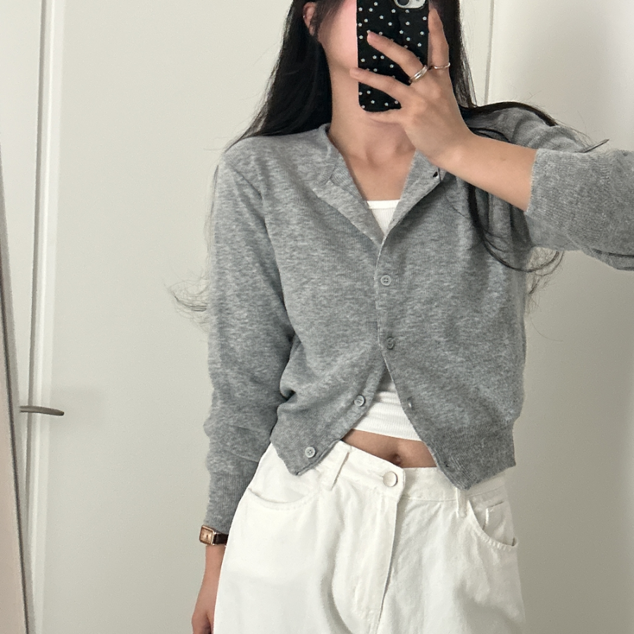 Louben Crop Knit Cardigan