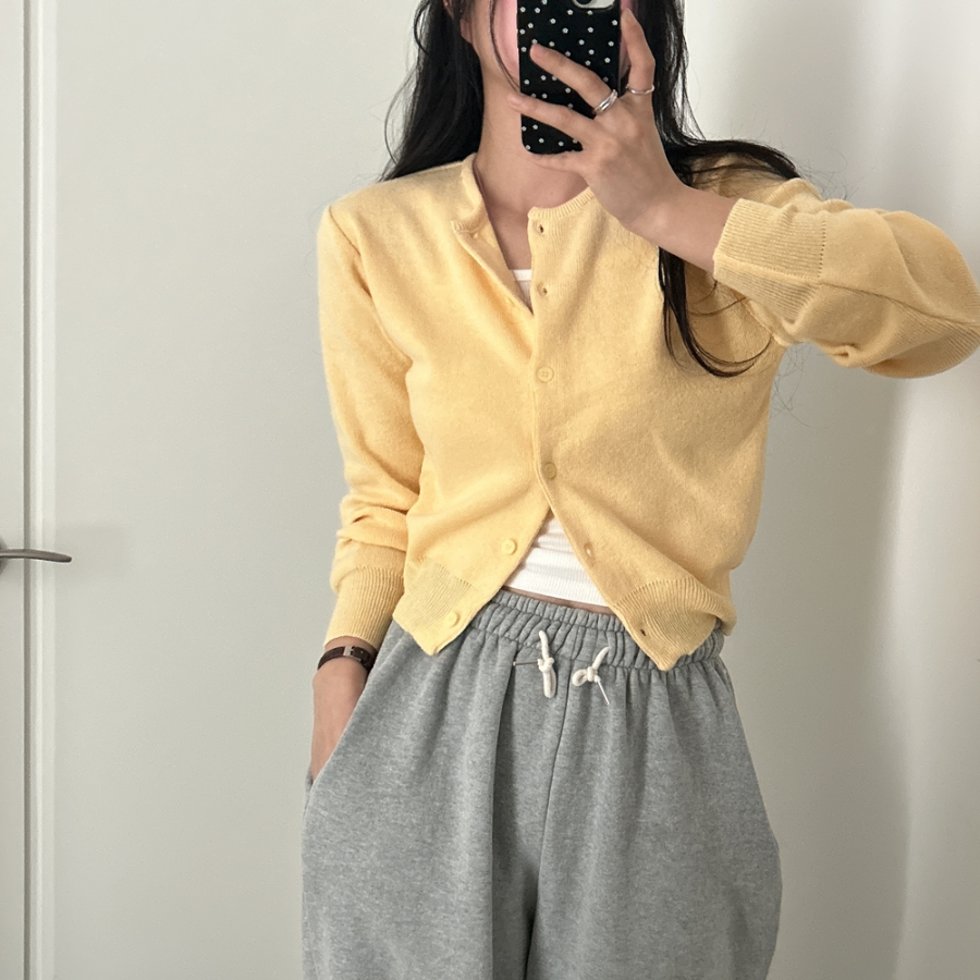 Louben Crop Knit Cardigan