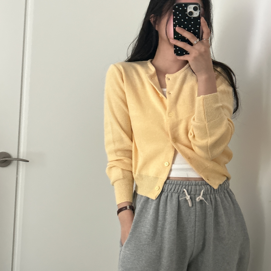 Louben Crop Knit Cardigan