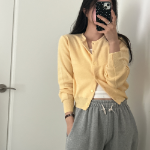 Louben Crop Knit Cardigan