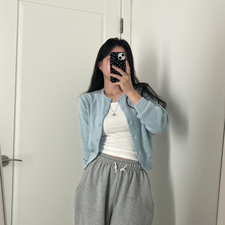 Louben Crop Knit Cardigan