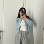 Свободный размер-Голубой-Кардиганы