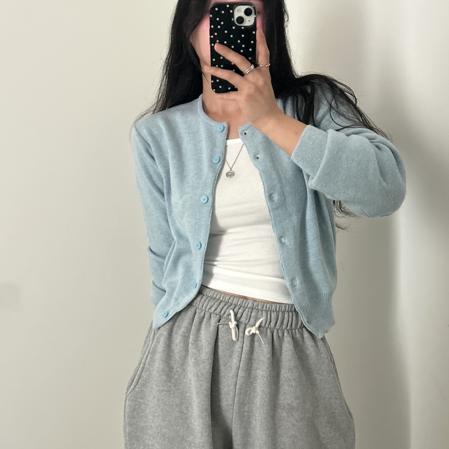 Louben Crop Knit Cardigan