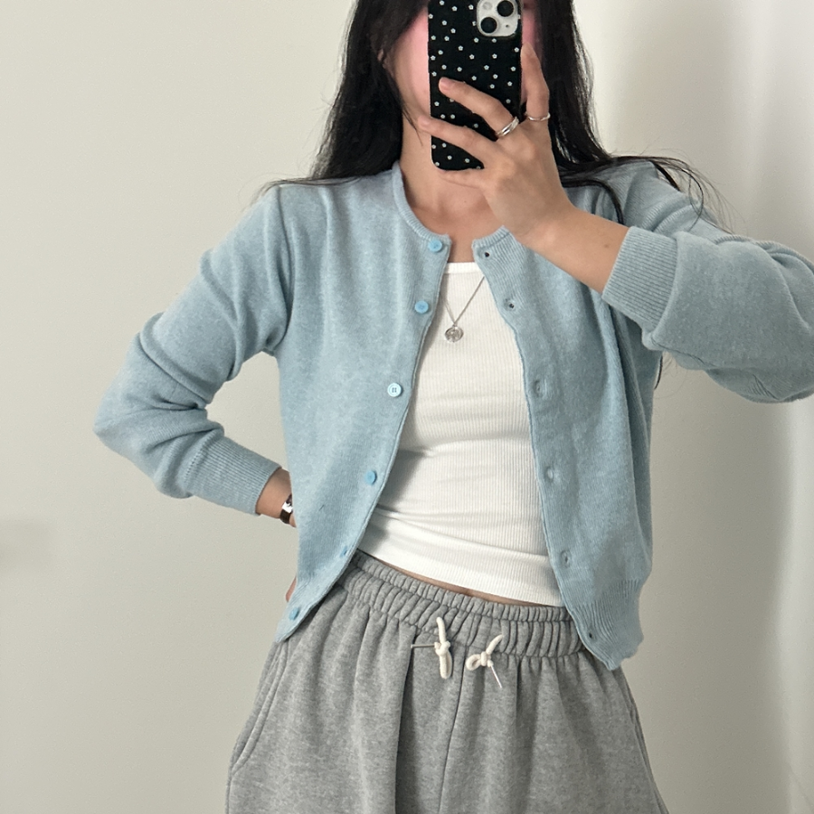 Louben Crop Knit Cardigan