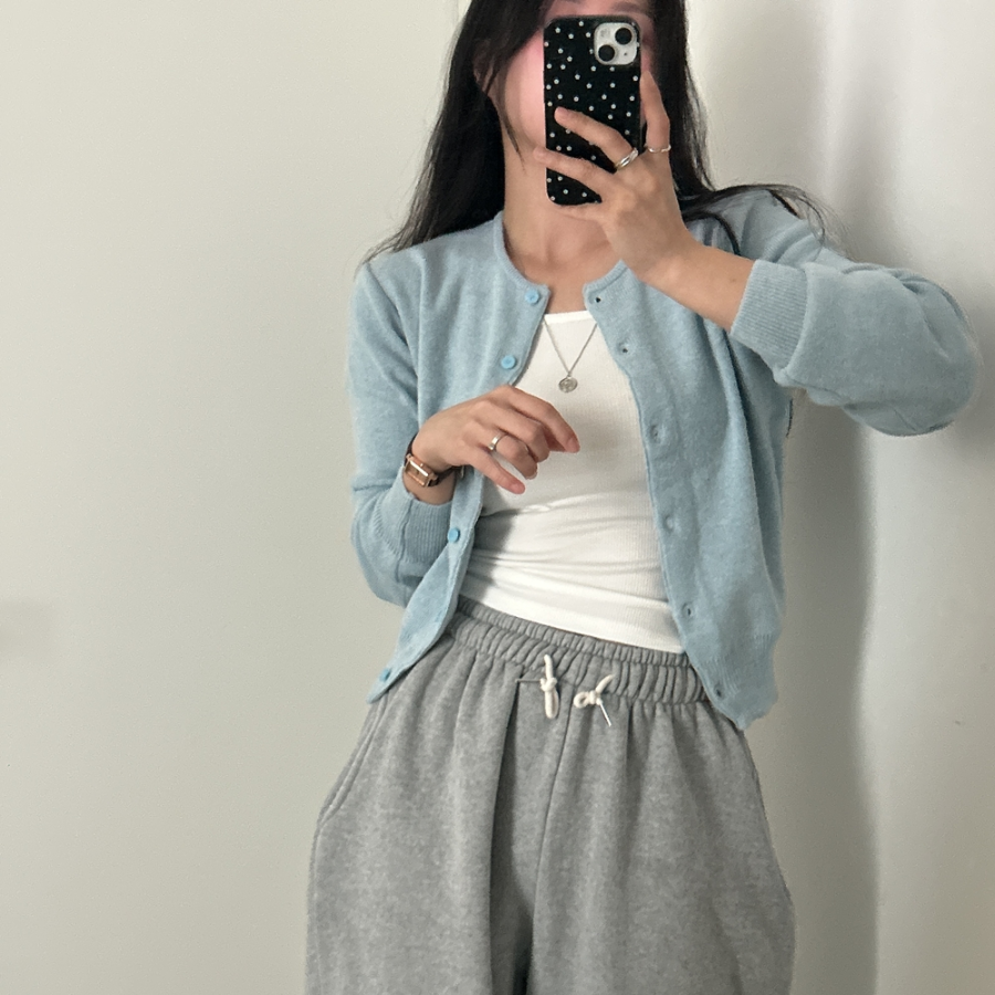 Louben Crop Knit Cardigan